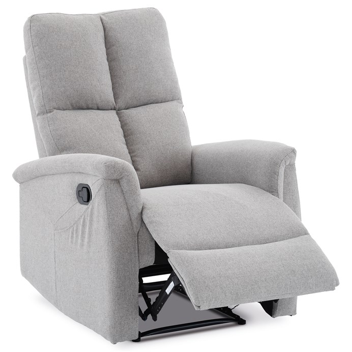 Polohovacie kreslo, sivá, látka, TV-916 SIL2