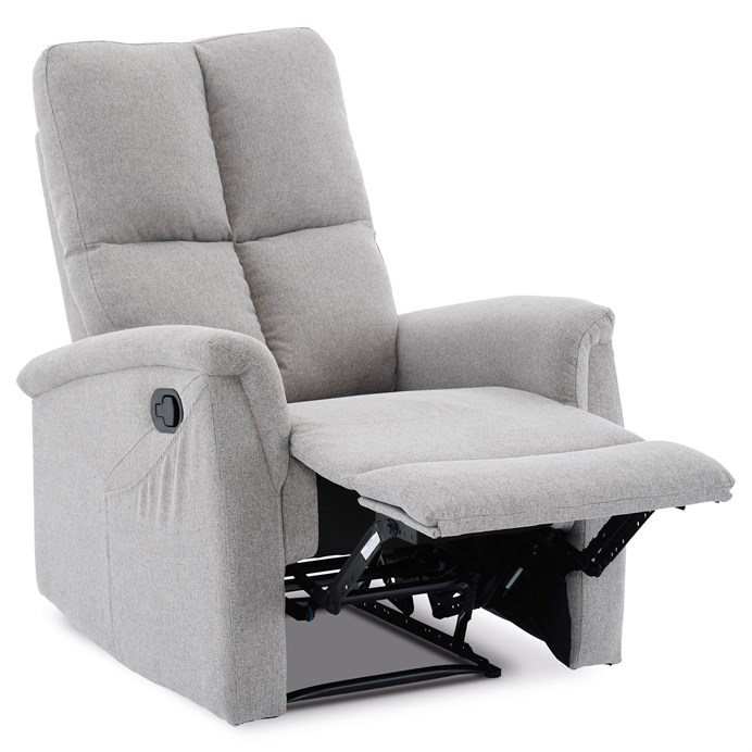 Polohovacie kreslo, sivá, látka, TV-916 SIL2