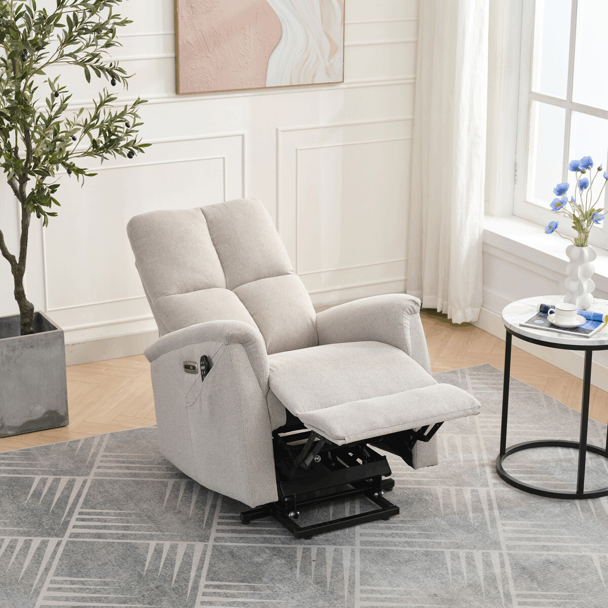 Elektrické polohovacie kreslo látka TV-929 CRM2