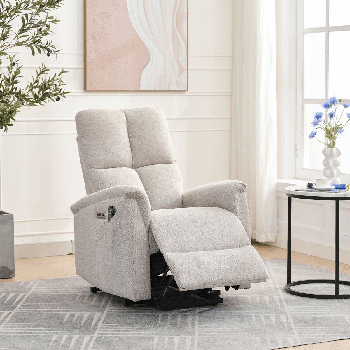 Elektrické polohovacie kreslo látka TV-929 CRM2