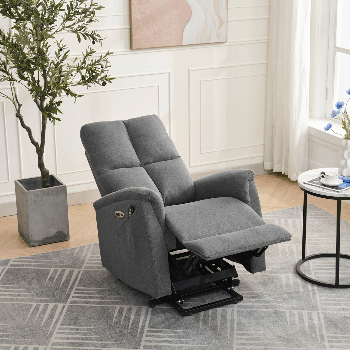 Elektrické polohovacie kreslo látka TV-929 CRM2