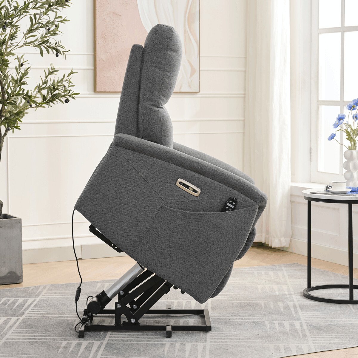 Elektrické polohovacie kreslo látka TV-929 CRM2