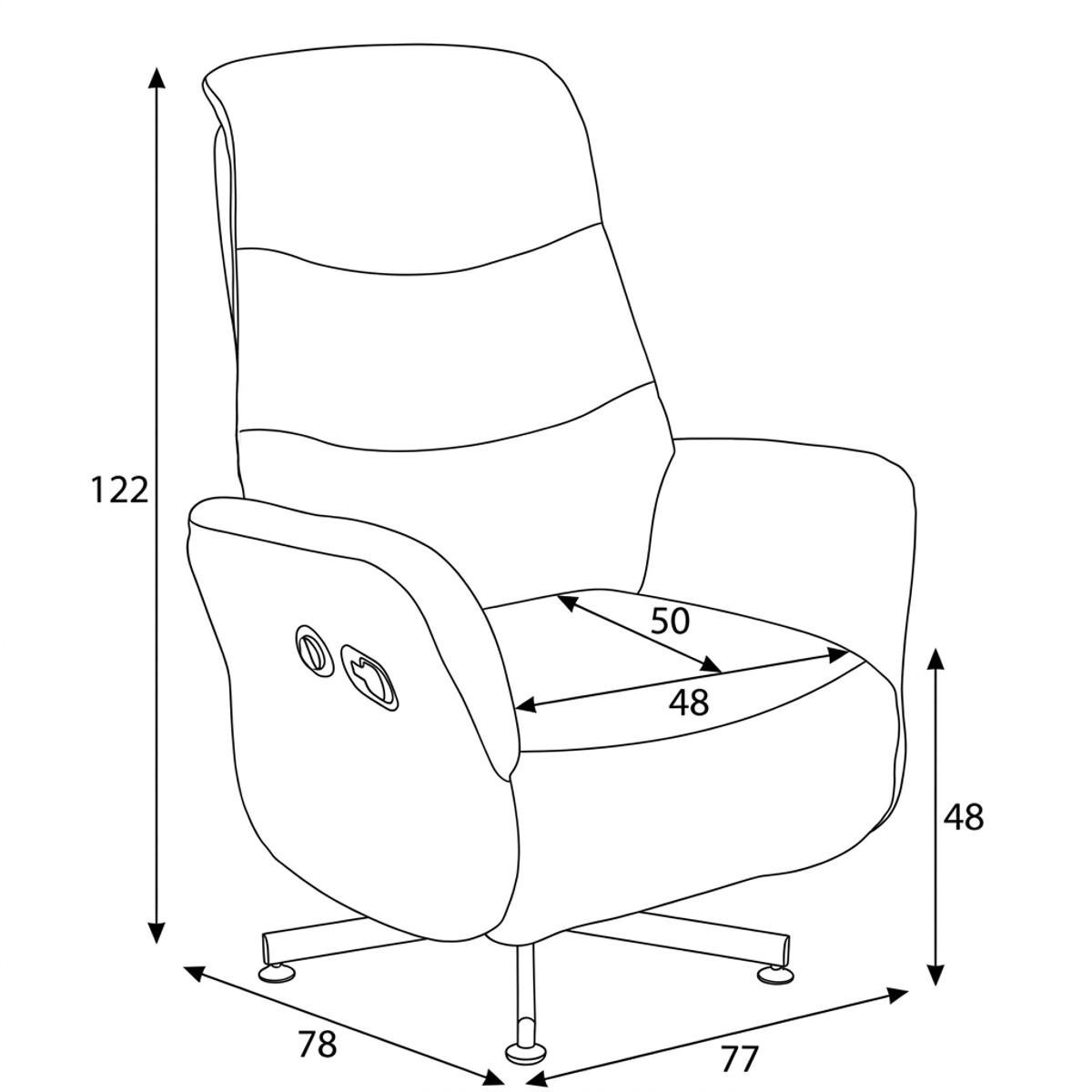 Polohovacie kreslo elektrické TV-C5479 CRM2