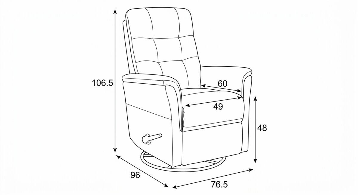 Manuálne polohovacie kreslo TV-H9327 GREY2