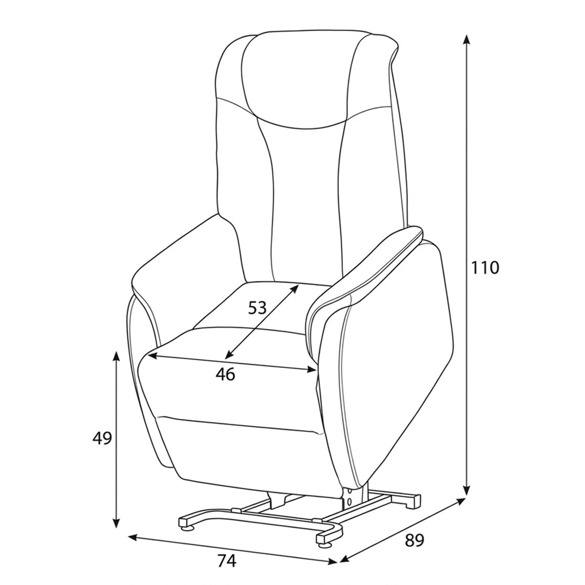 Elektrické polohovacie kreslo TV-L8963 CRM2