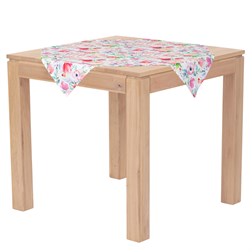 Ubrus, pivoňky v růžových barvách, 80x80cm, 100% polyester.