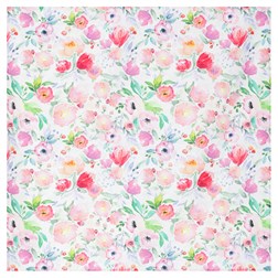 Ubrus, pivoňky v růžových barvách, 80x80cm, 100% polyester.