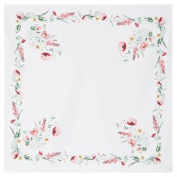 Ubrus,máky v růžových barvách, 80x80cm, 100% polyester.