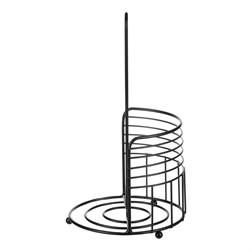 Stojan na papírové utěrky - kulatý, kov, černý