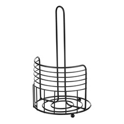 Stojan na papírové utěrky - kulatý, kov, černý