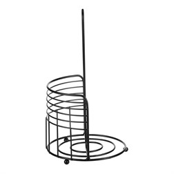 Stojan na papírové utěrky - kulatý, kov, černý