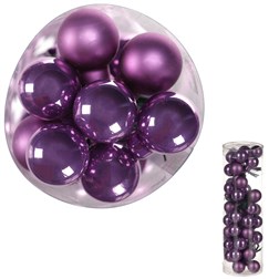 Ozdoby skleněné na drátku, barva fialová, pr.2cm, cena za 1 balení (48ks)
