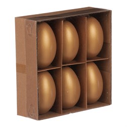 Vajíčko pravé - zlatá barva, cena za balení (6 ks)