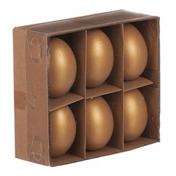 Vajíčko pravé, zlatá barva. Cena za sadu 6ks.