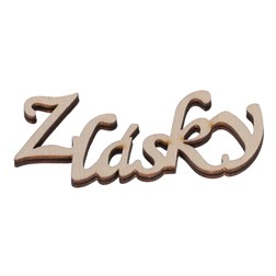 Cedulka "Z lásky", barva přírodní. V sáčku 12 ks, cena za 1 ks.