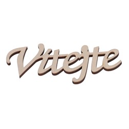 Cedulka "Vítejte", barva přírodní. V sáčku 12 ks, cena za 1 ks.