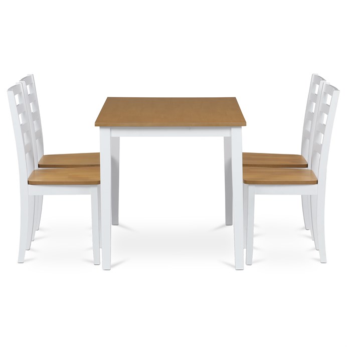 Jedálenský set so 4 stoličkami, 120x75x75cm, masív, prírodný, VESPA OAK