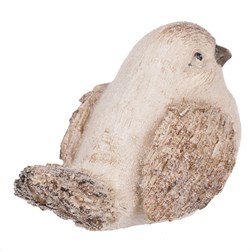 Ptáček, zimní motiv, polyresin.