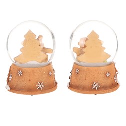 Sněžítko na perníkových domcích - polyresin, mix 2 druhů, cena za 1 ks.