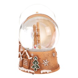 Sněžítko na perníkových domcích - polyresin, mix 2 druhů, cena za 1 ks.