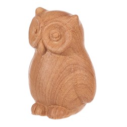 Sova - polyresinová figurka, imitace dřeva