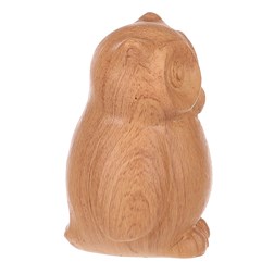 Sova - polyresinová figurka, imitace dřeva