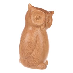 Sova - polyresinová figurka, imitace dřeva